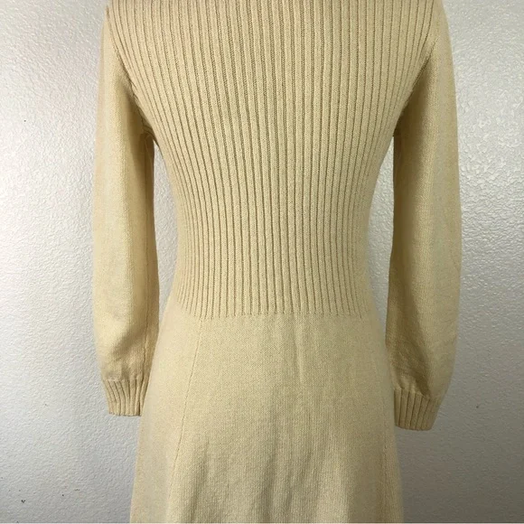 St. John Knits Vintage Cream Sweater Dress - Picture 9 of 14